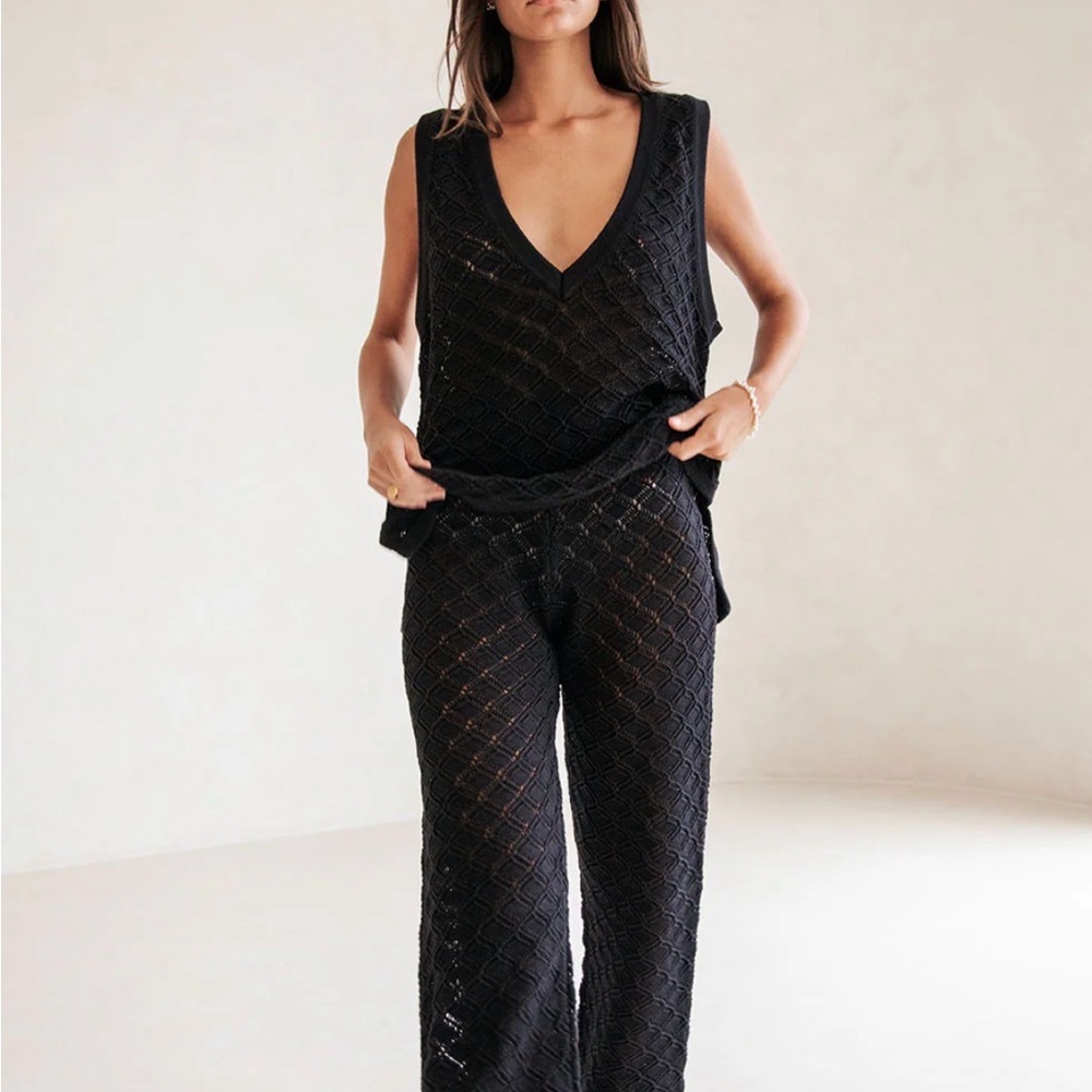 Sabo Polo Black Knit Pants